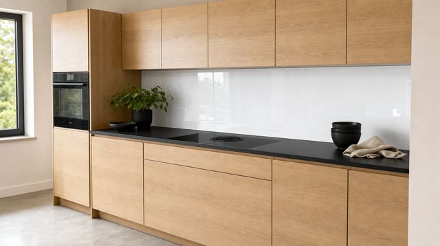 FANI Küchenrückwand Unicolor 910 Arktikweiß – Küchenzeile · Smartglas (SG)