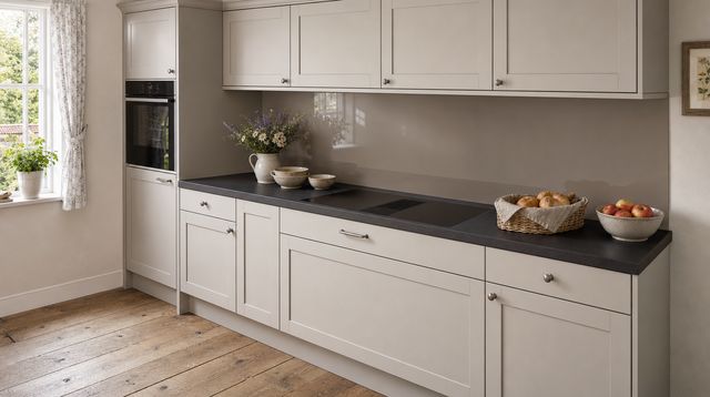 FANI Küchenrückwand Unicolor 917 Cappuccino – Landhausküche · Smartglas (SG)